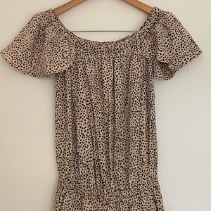 Beachgold off the shoulder jumpsuit